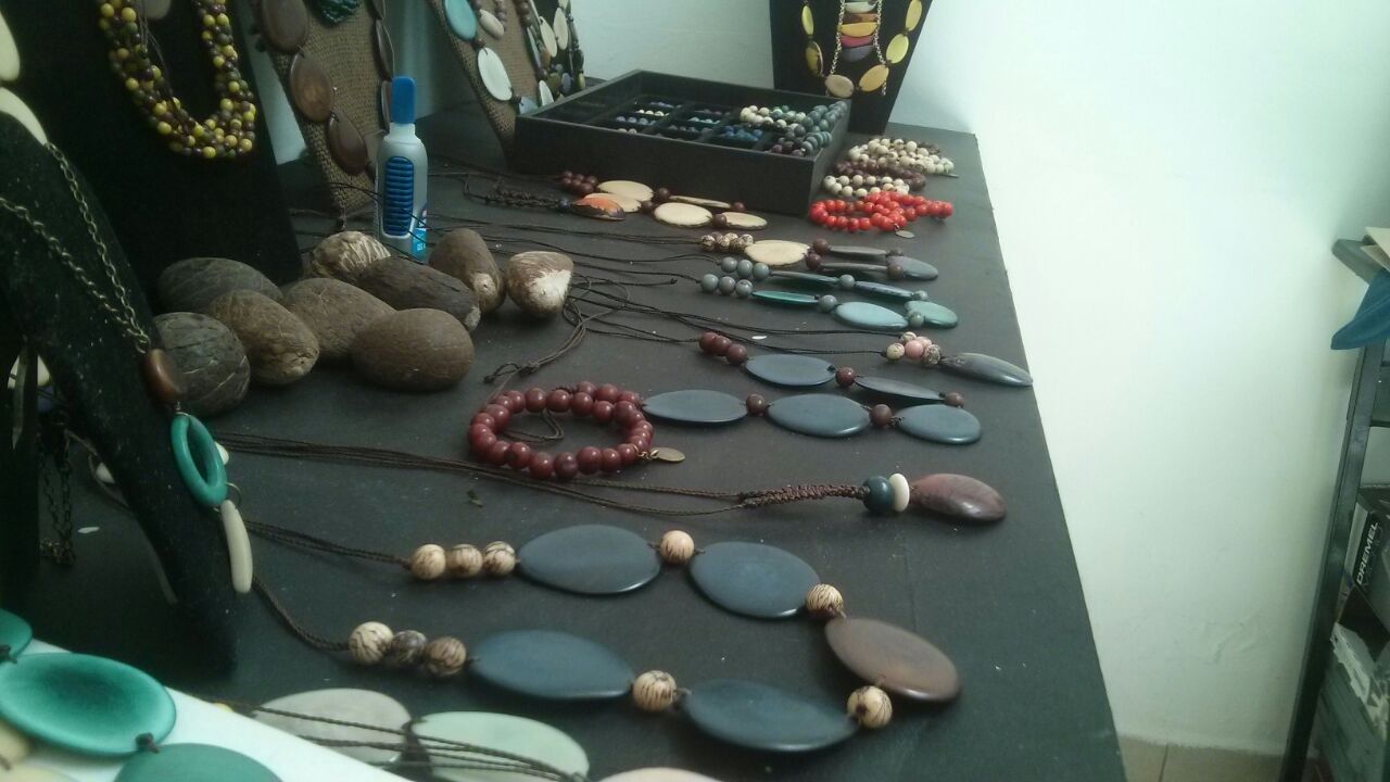 The process of making a Tagua Necklace!