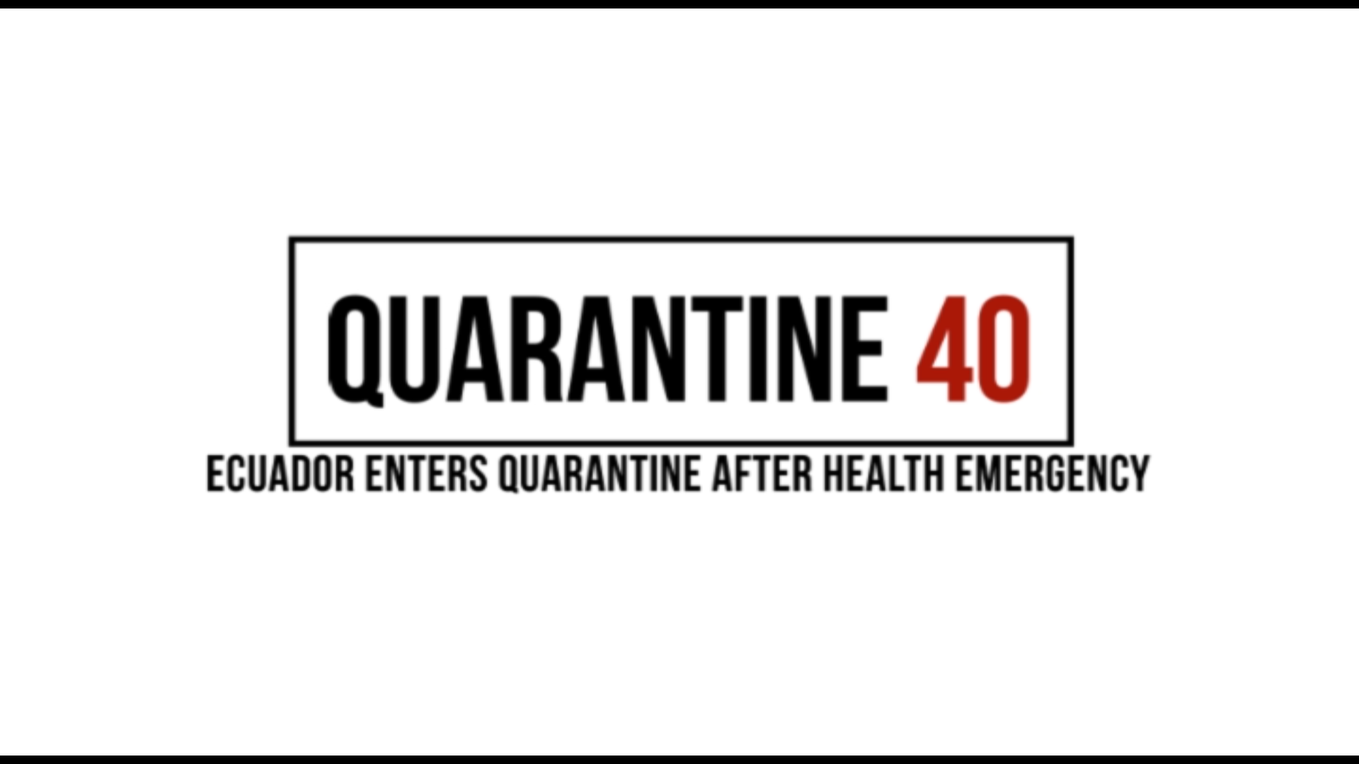 Quarantine: The end and the beginning of a period.